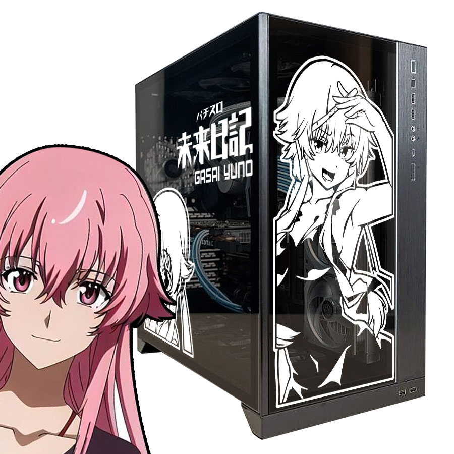 Console Gaming Pc Case - Future Diary Anime Stickers for Atx
