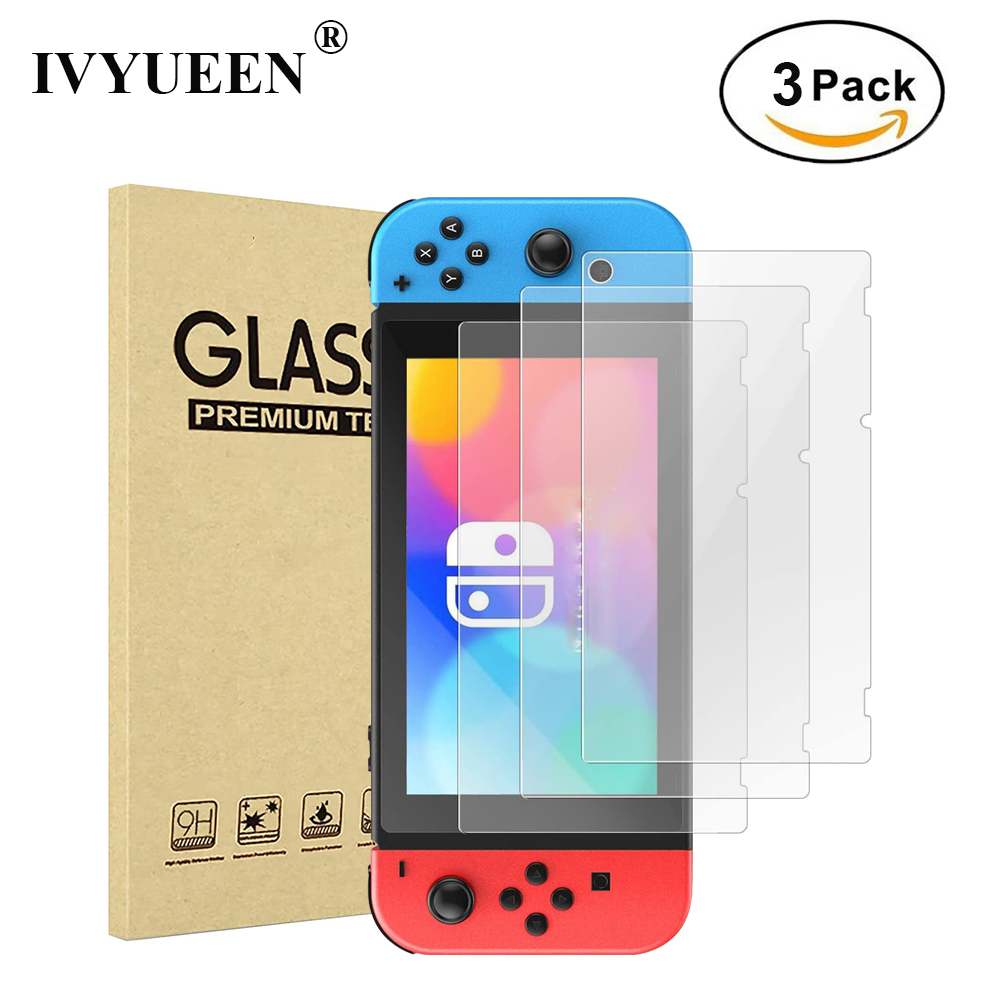 Gaming Console Nintendo Switch - IVYUEEN 3 PCS Tempered Glass Screen